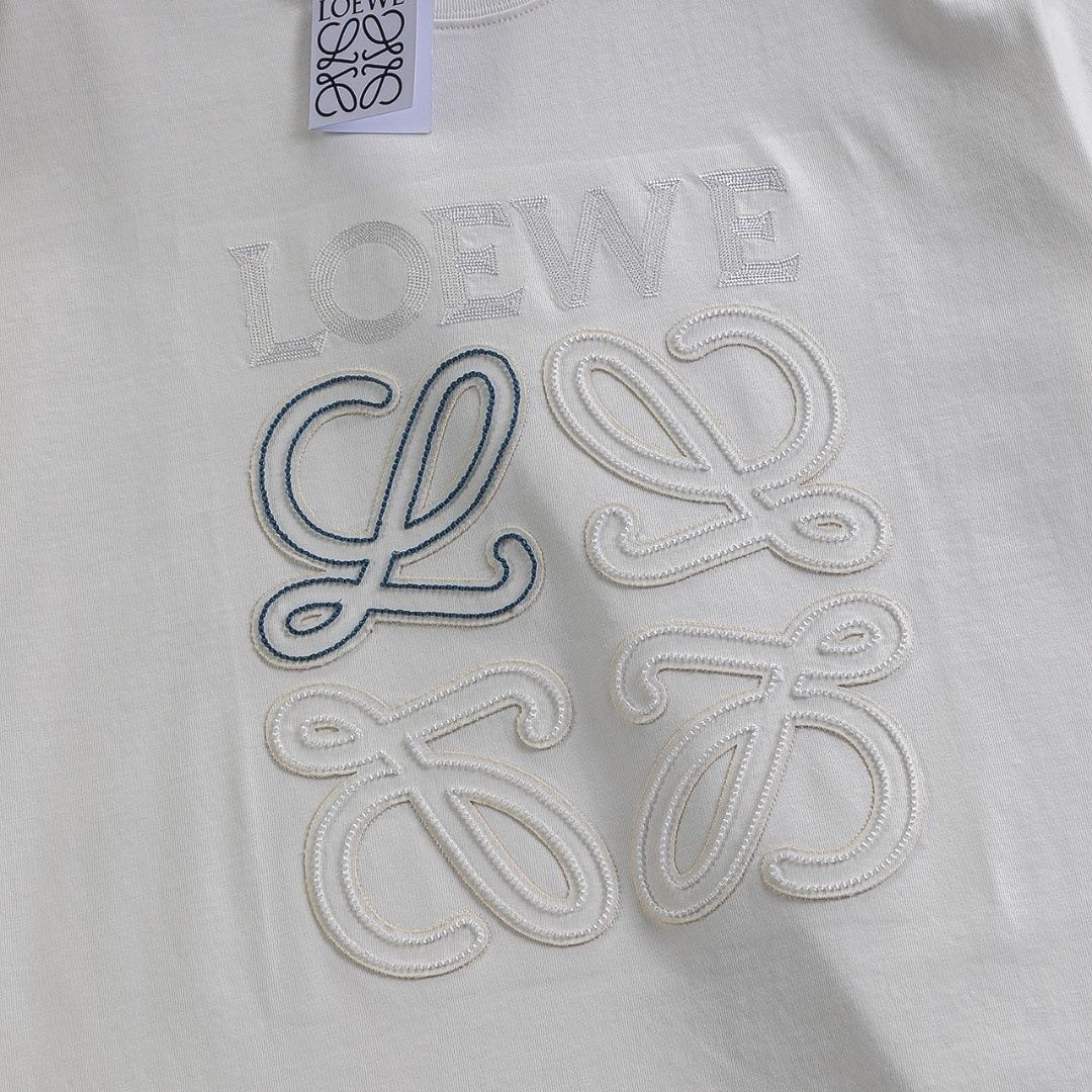 男女兼用 人気 レター刺繍 ルーズクルーネックトップス 半袖Tシャツ