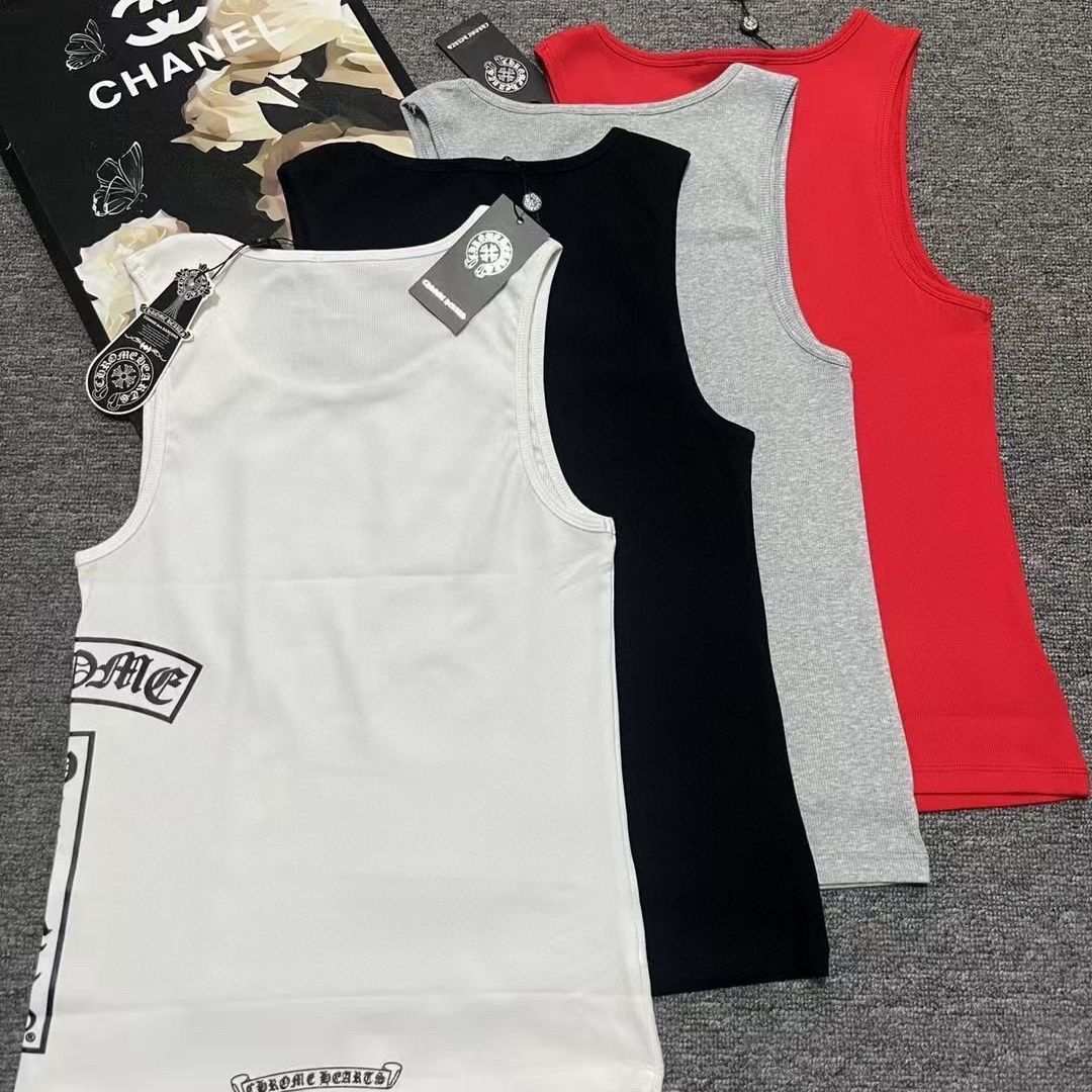 『S-XL』新作サマースリムフィットプリントノースリーブタンクトップ