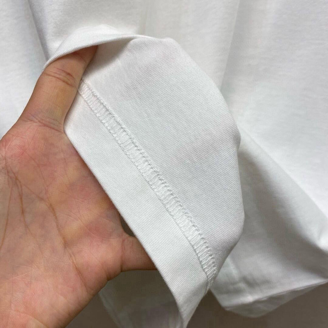 【S-3XL】新しいカジュアルなラウンドネックの純綿のトレンドプリント半袖Tシャツ、ルーズフィット
