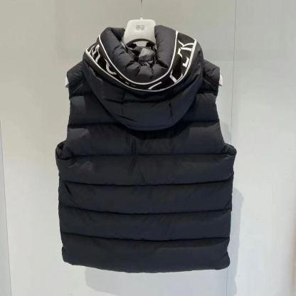 冬用ダウンベスト、フード付きショートジャケット、暖かいダウンジャケット