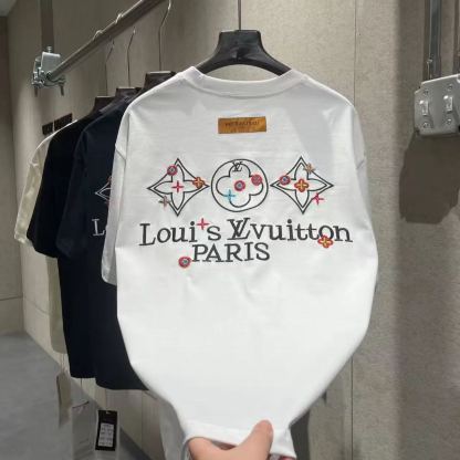 『L-5XL』夏の新着ユニセックストレンドファッションカジュアル刺繍メンズ半袖Tシャツ
