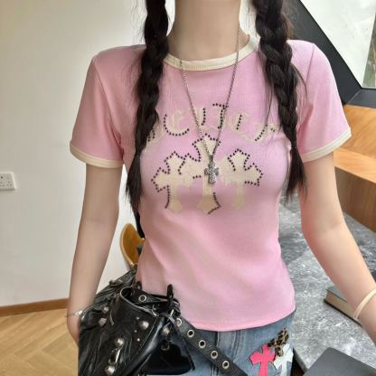 夏のトレンド半袖シャツ、スリムに見えるトップス