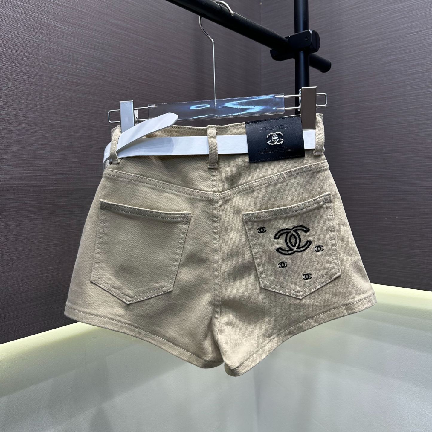 [Copy]春らしい刺繍入りの丈夫なストレートレッグハイウエストワイドレッグジーンズ、万能デニムパンツ