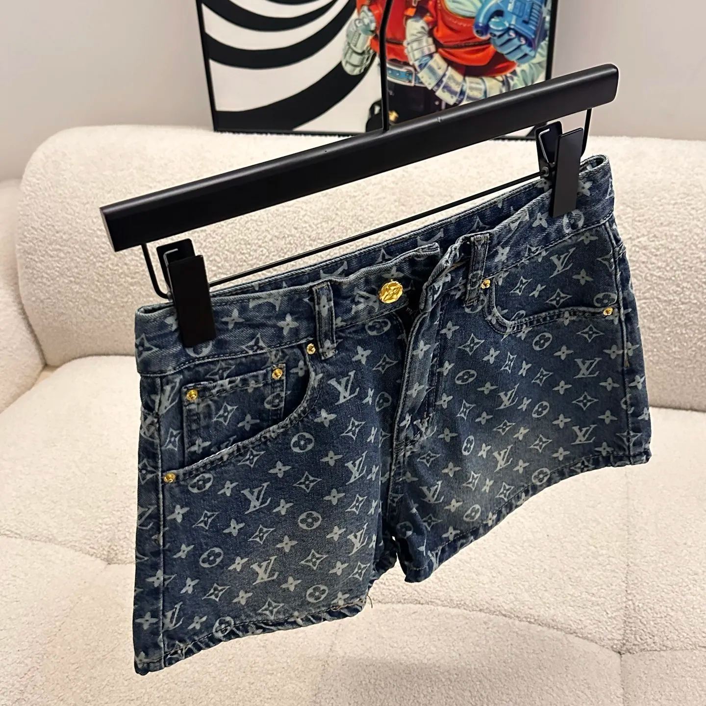 [Copy]おしゃれな夏物刺繍入りスキニーショーツ（ベルト付き）