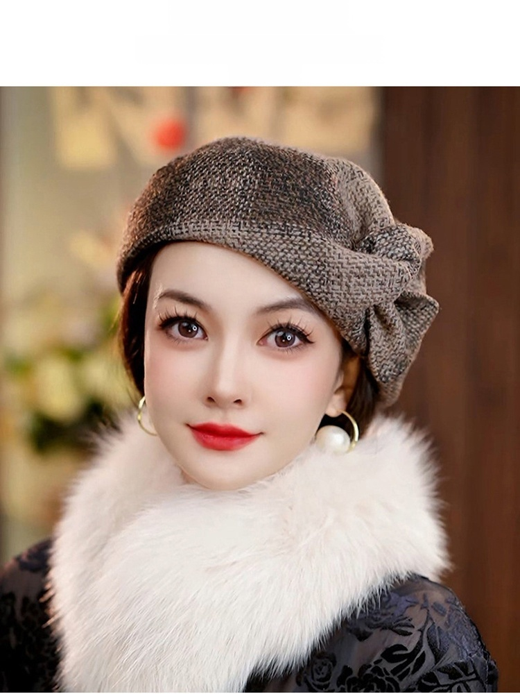 復古顯臉小貝雷帽女