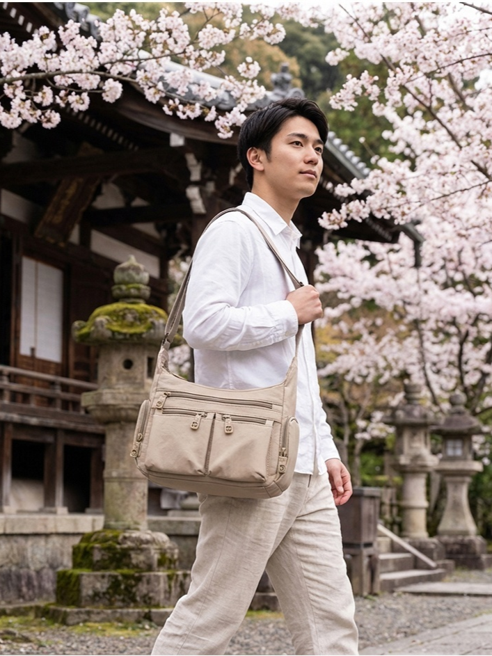 【京都匠精神】多層大容量單肩包