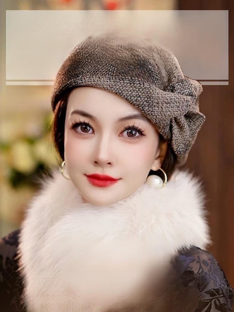 復古顯臉小貝雷帽女