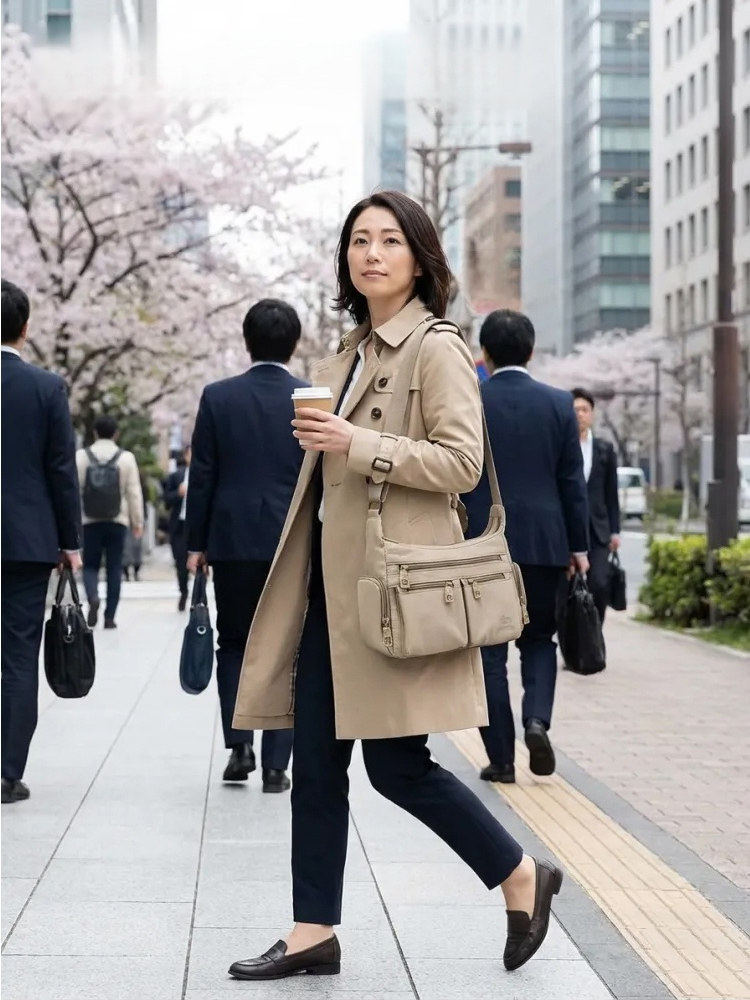 【京都匠精神】多層大容量單肩包