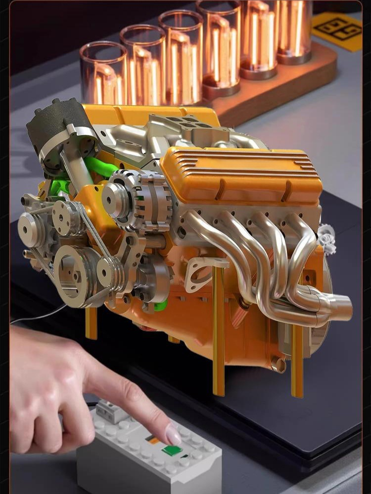新款發動機V8發動機擺件