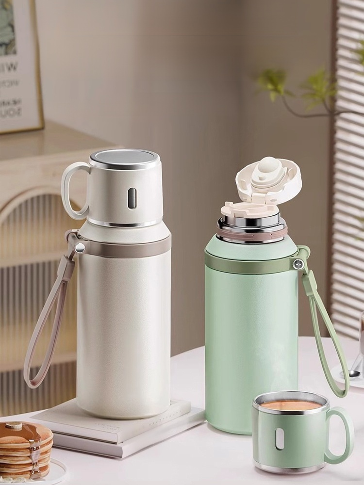 【茶水分離長保溫】316不鏽鋼碗蓋保溫杯