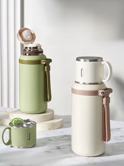 【茶水分離長保溫】316不鏽鋼碗蓋保溫杯