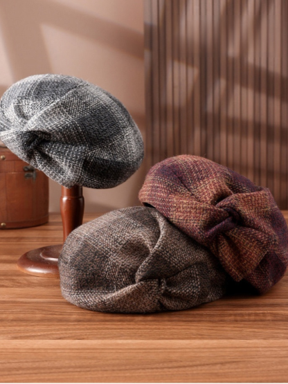 復古顯臉小貝雷帽女