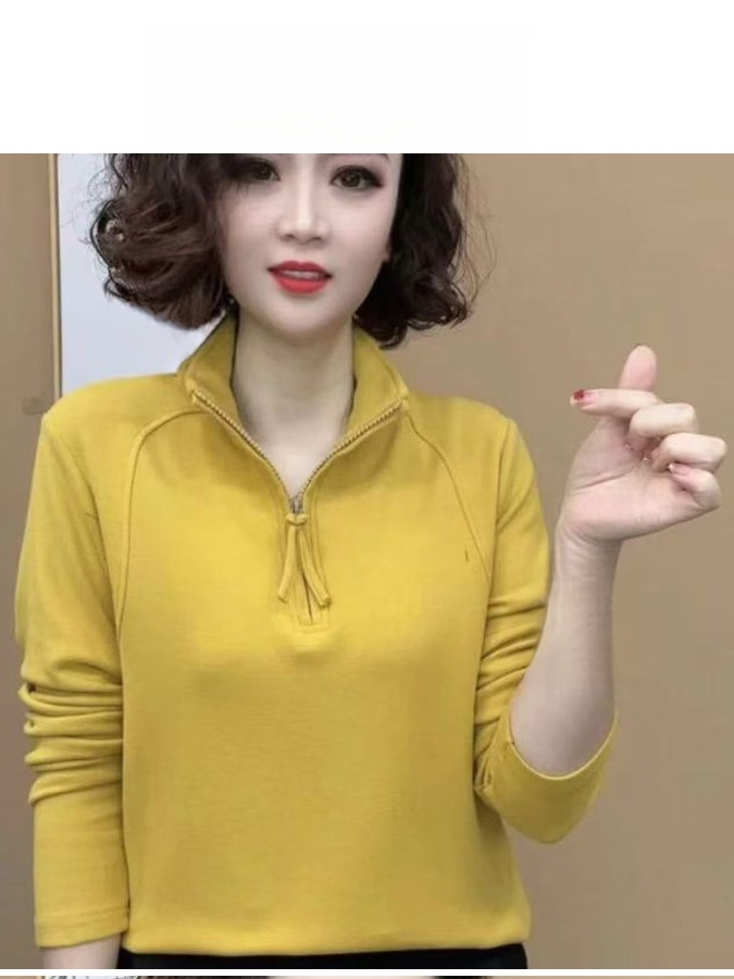 螺紋雙面德絨打底衫女