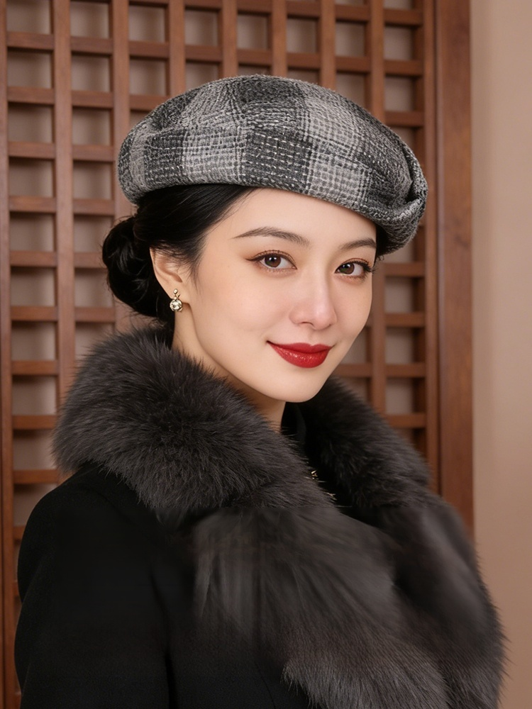 復古顯臉小貝雷帽女