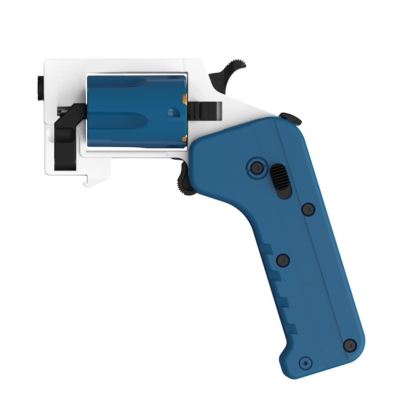 便攜可折疊軟彈左輪手機玩具槍