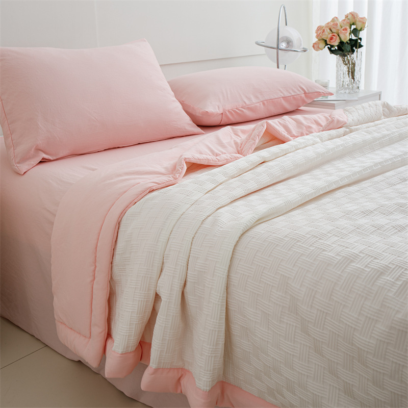 華夫格水洗棉夏涼被