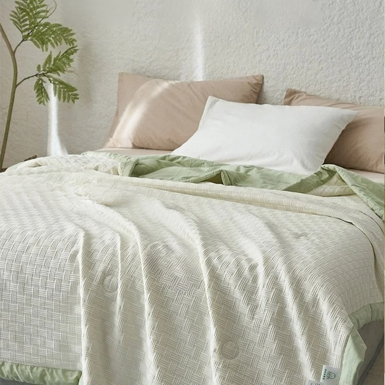 華夫格水洗棉夏涼被