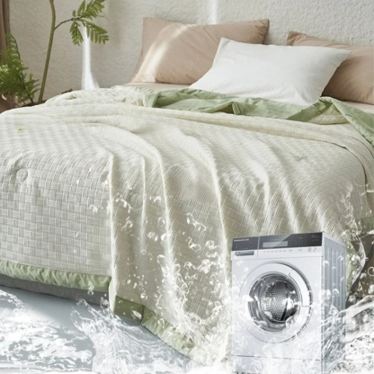 華夫格水洗棉夏涼被