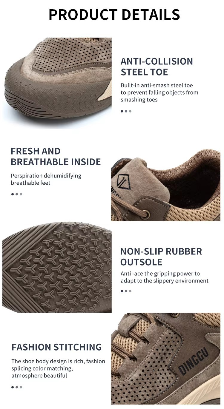 Labor Insurance Shoes Men's Anti-smashing Anti-piercing Steel Head Wear-resistant Non-slip Safety protection 