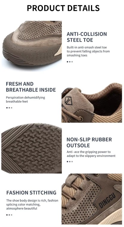 Labor Insurance Shoes Men's Anti-smashing Anti-piercing Steel Head Wear-resistant Non-slip Safety protection 