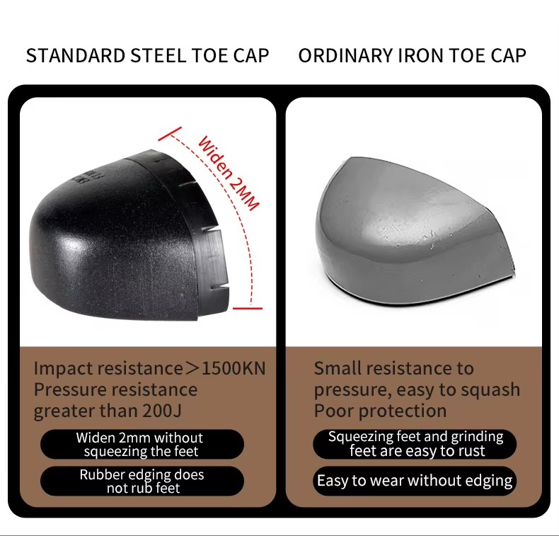 High Quality Brown Color Cow Leather Goodyear Welt Safety Boots with Steel Toe and Plate Casual Work Shoes