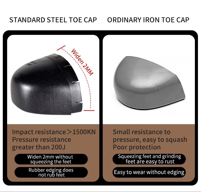 High Quality Brown Color Cow Leather Goodyear Welt Safety Boots with Steel Toe and Plate Casual Work Shoes