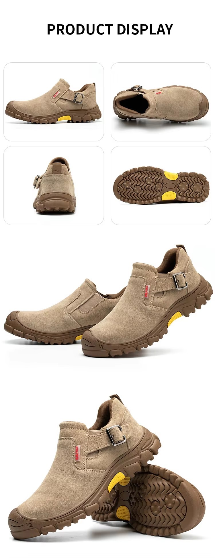 Industrial Hot Selling High End Genuine Leather Footwear Safety Shoes Work Boots Leather Safety Boots for Man Work Shoes