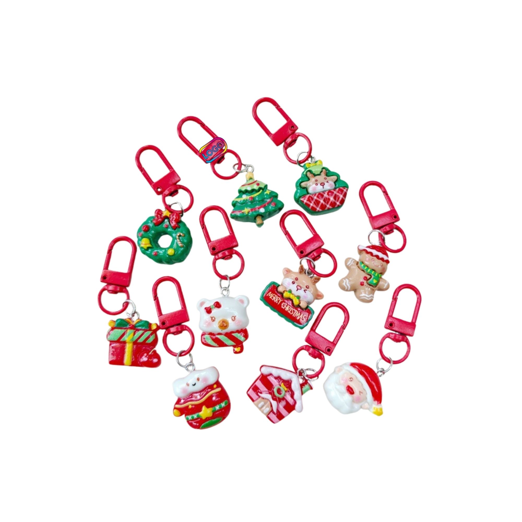 Customizable Christmas Cute Cartoon Keychain