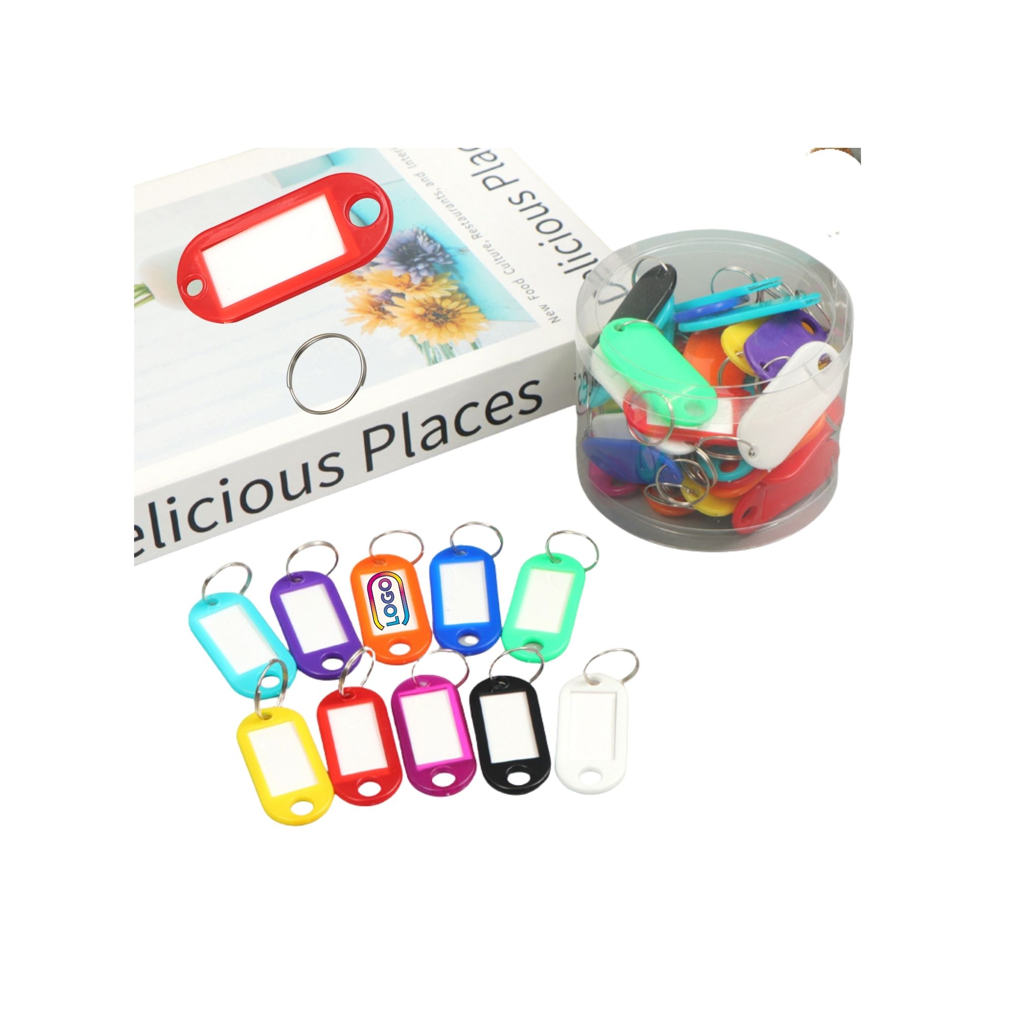 Colorful Plastic Keyring with Metal Split Ring