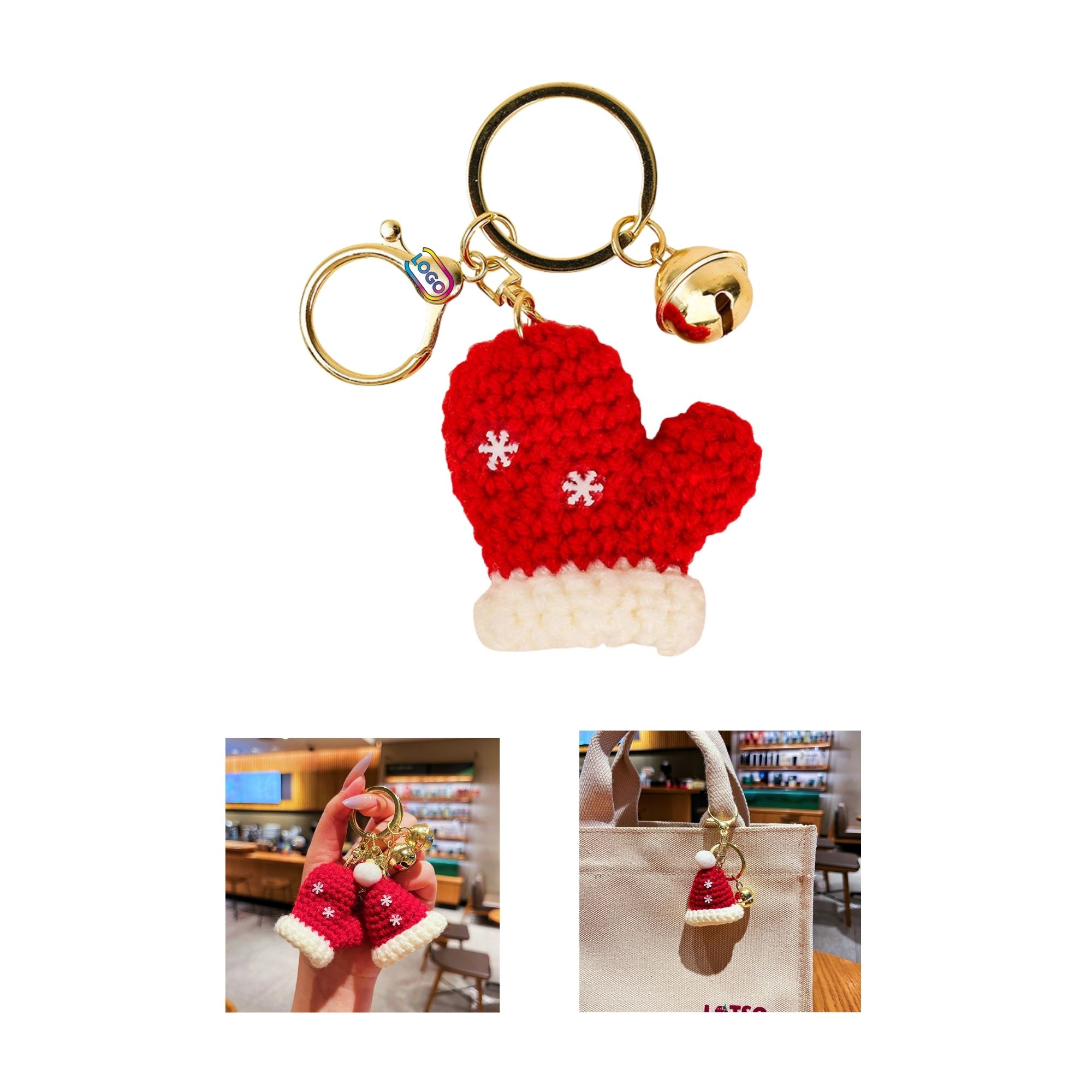 Knitted Christmas Keychain