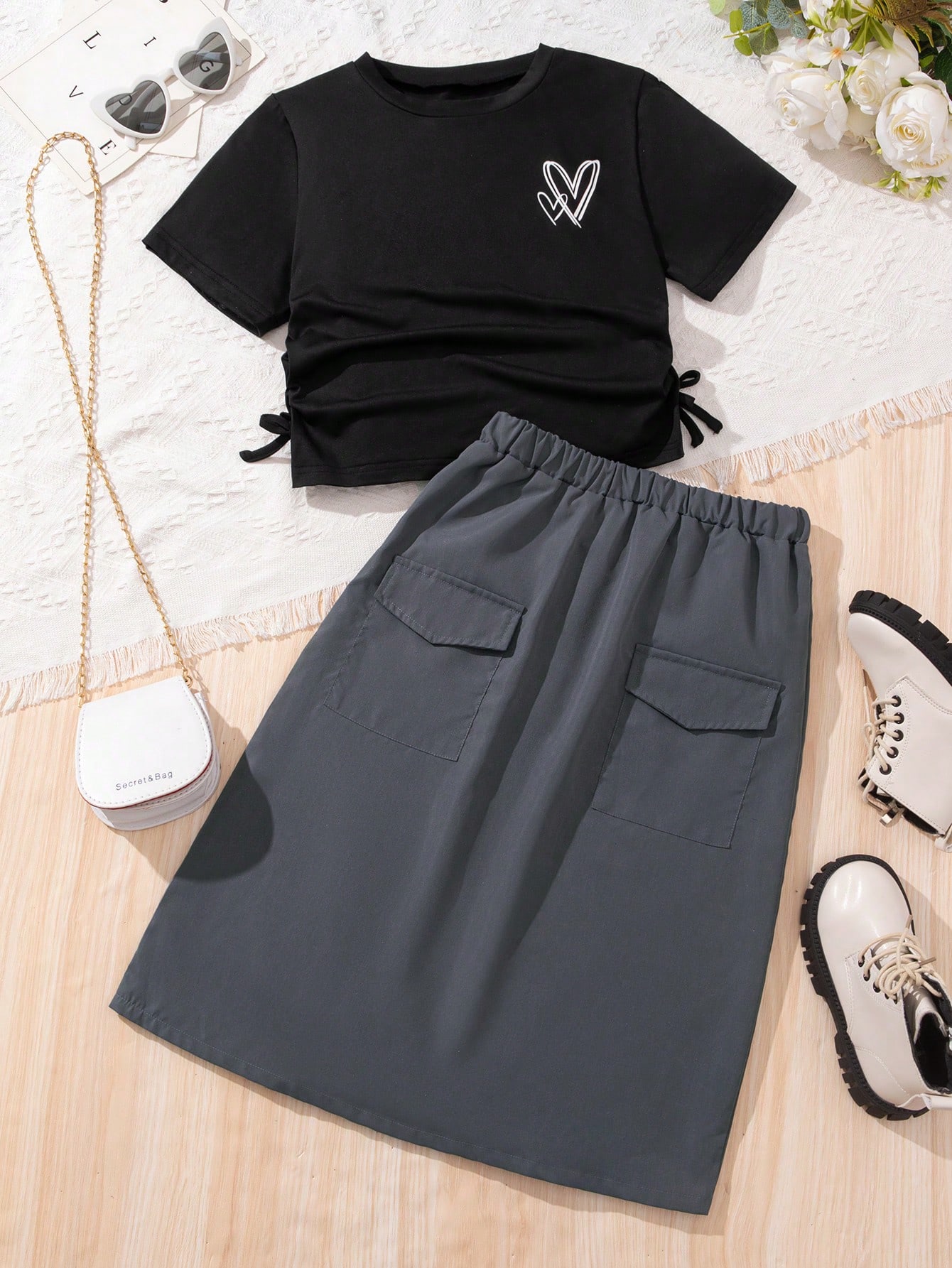 Girls' (large) T-shirt set