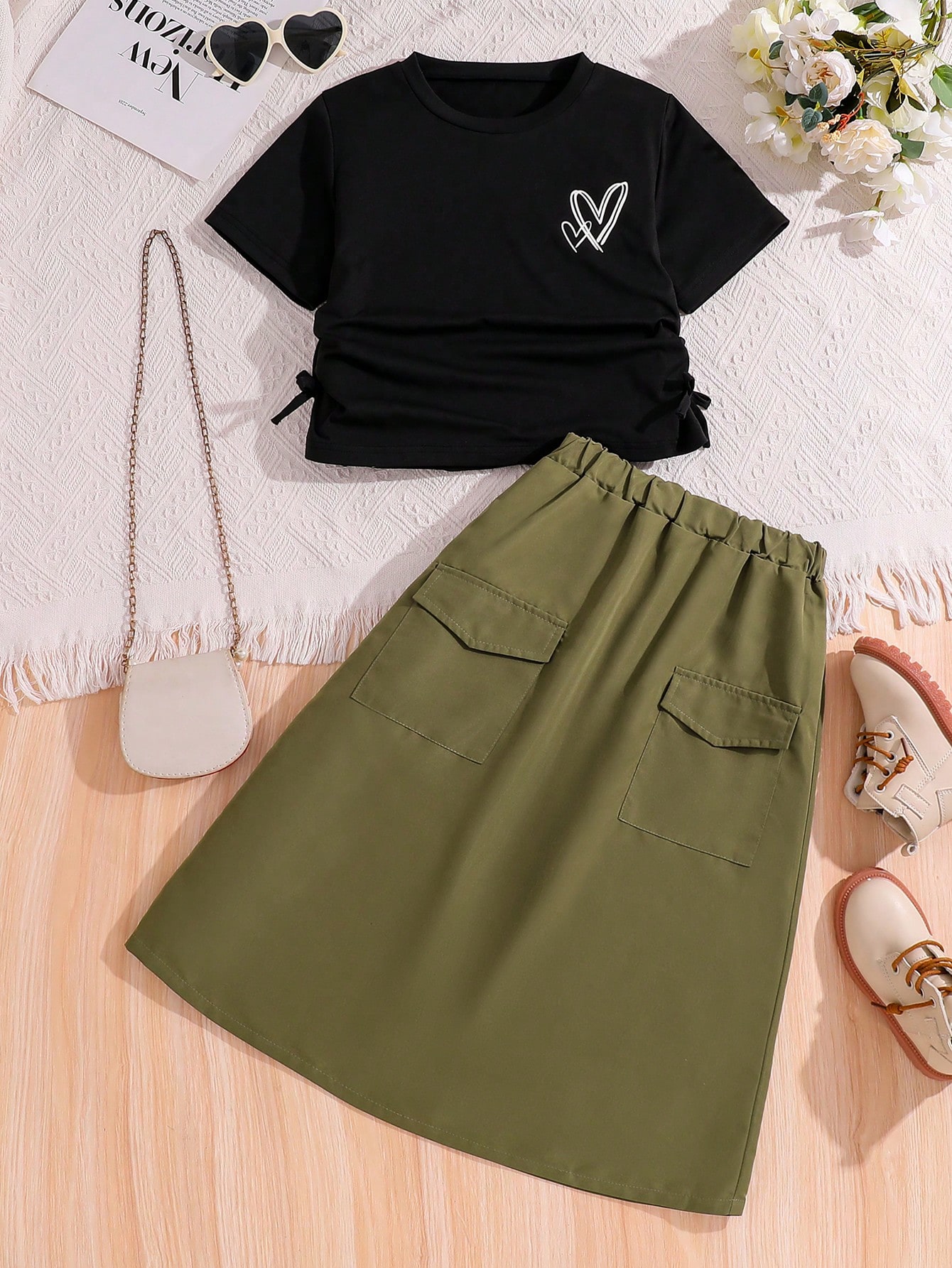 Girls' (large) T-shirt set