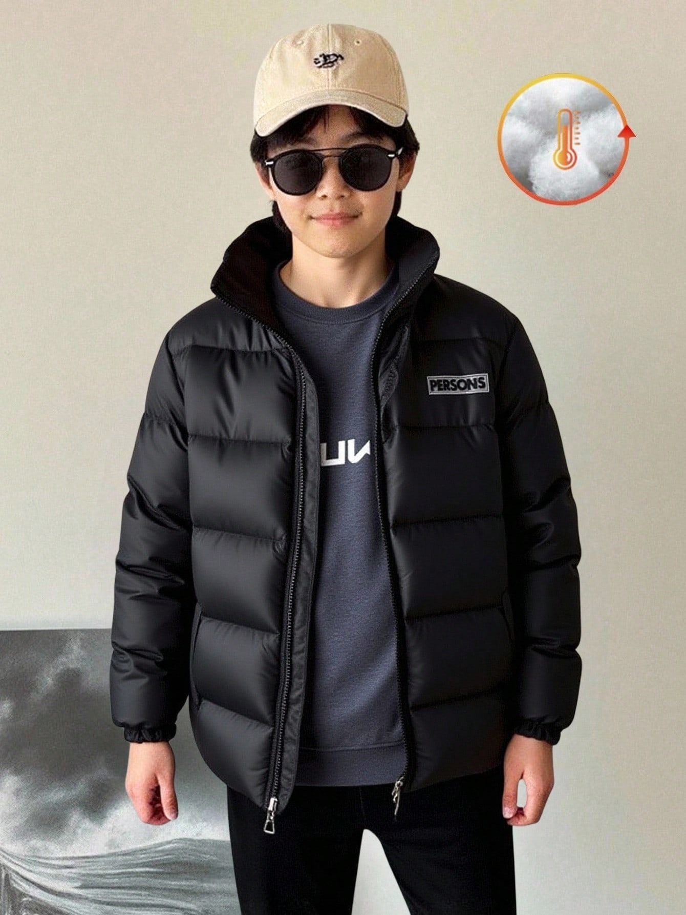  Boys' (Large) Cotton-padded Coat