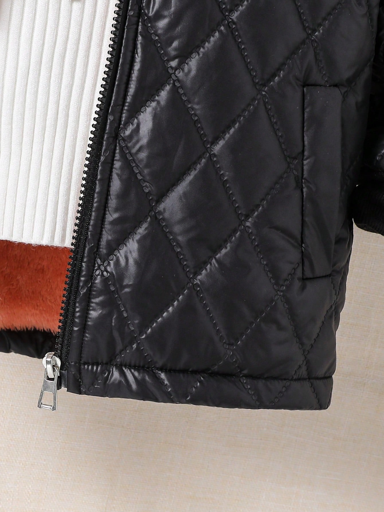 Girls' (small) cotton-padded jacket