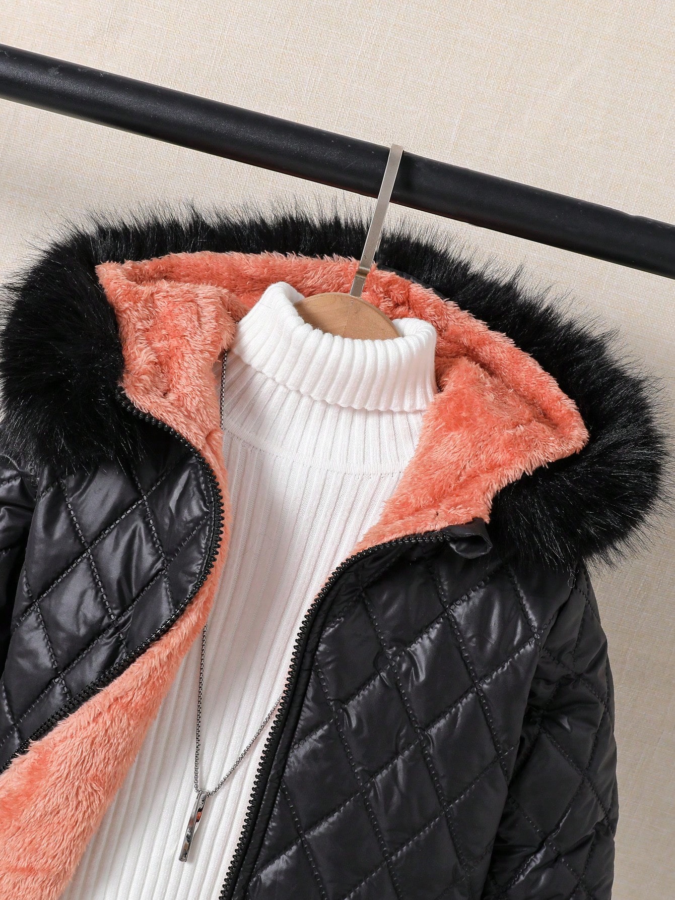 Girls' (small) cotton-padded jacket