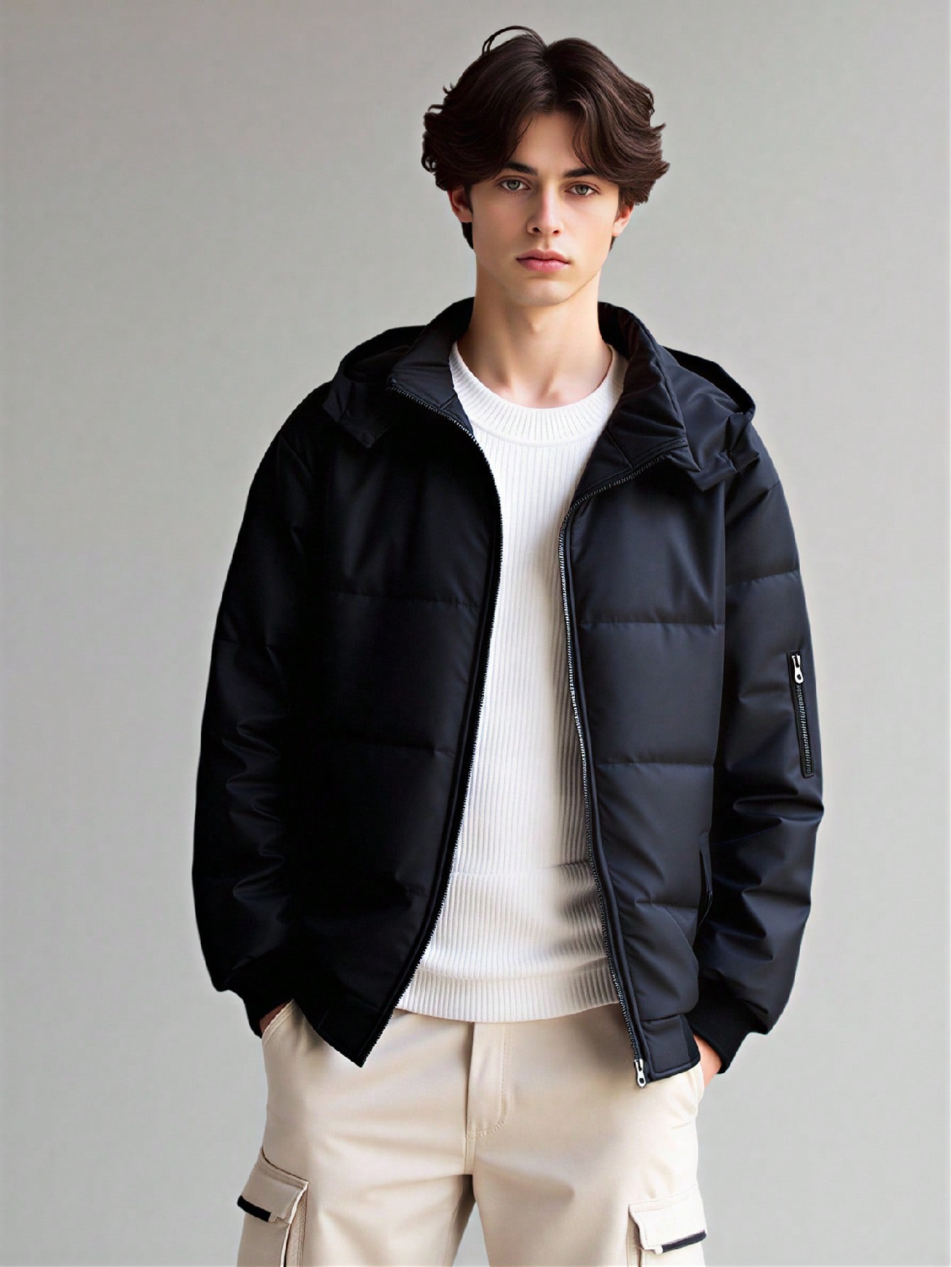 Teenage Boys' Cotton-Lined Jacket