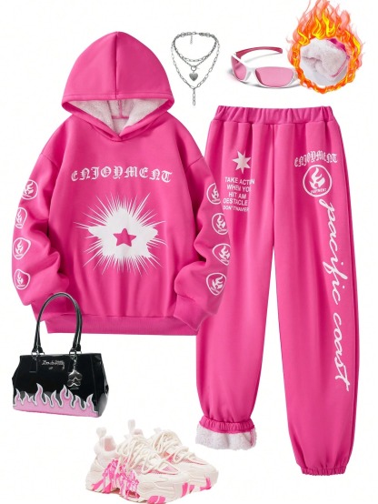 Girls' (Large) Hooded Sweatshirt Set