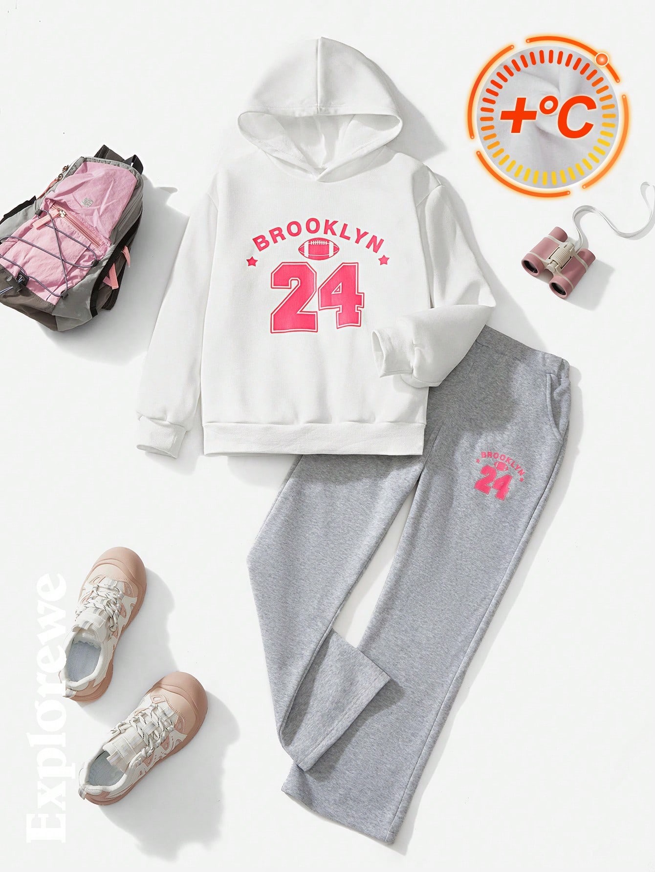 Girls' (Large) Hooded Sweatshirt Set