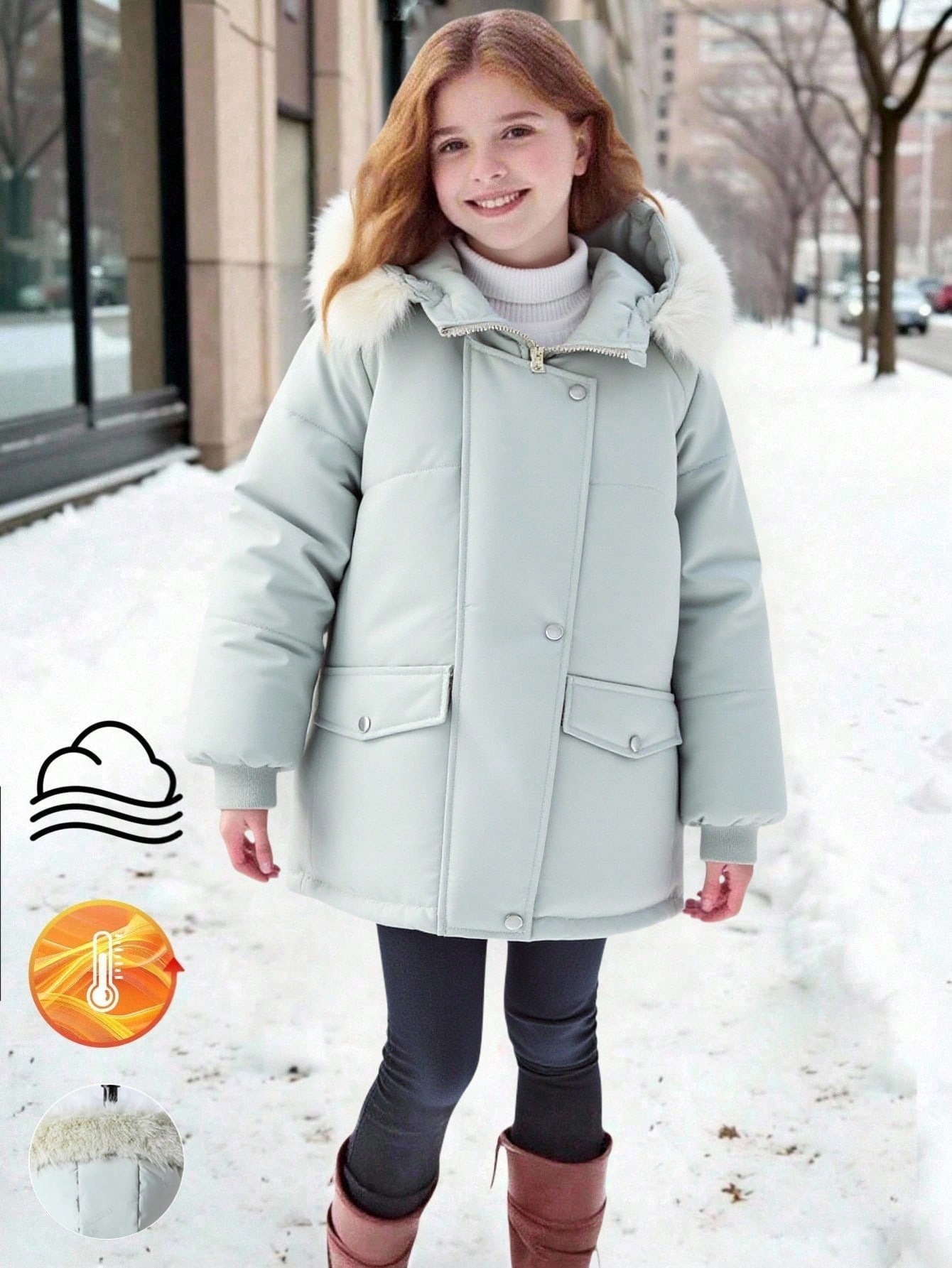  Girls' (Large) Cotton Coat