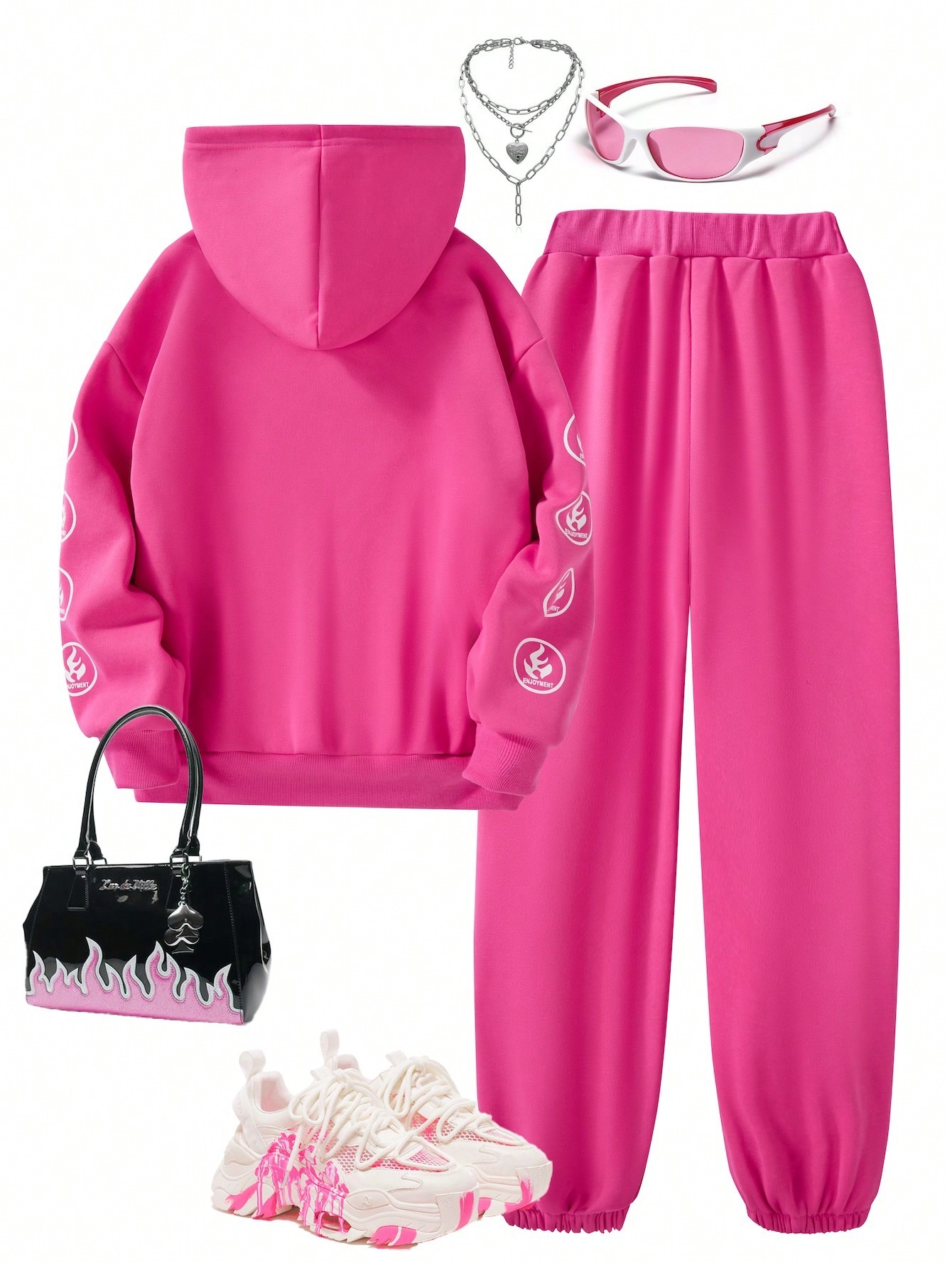 Girls' (Large) Hooded Sweatshirt Set