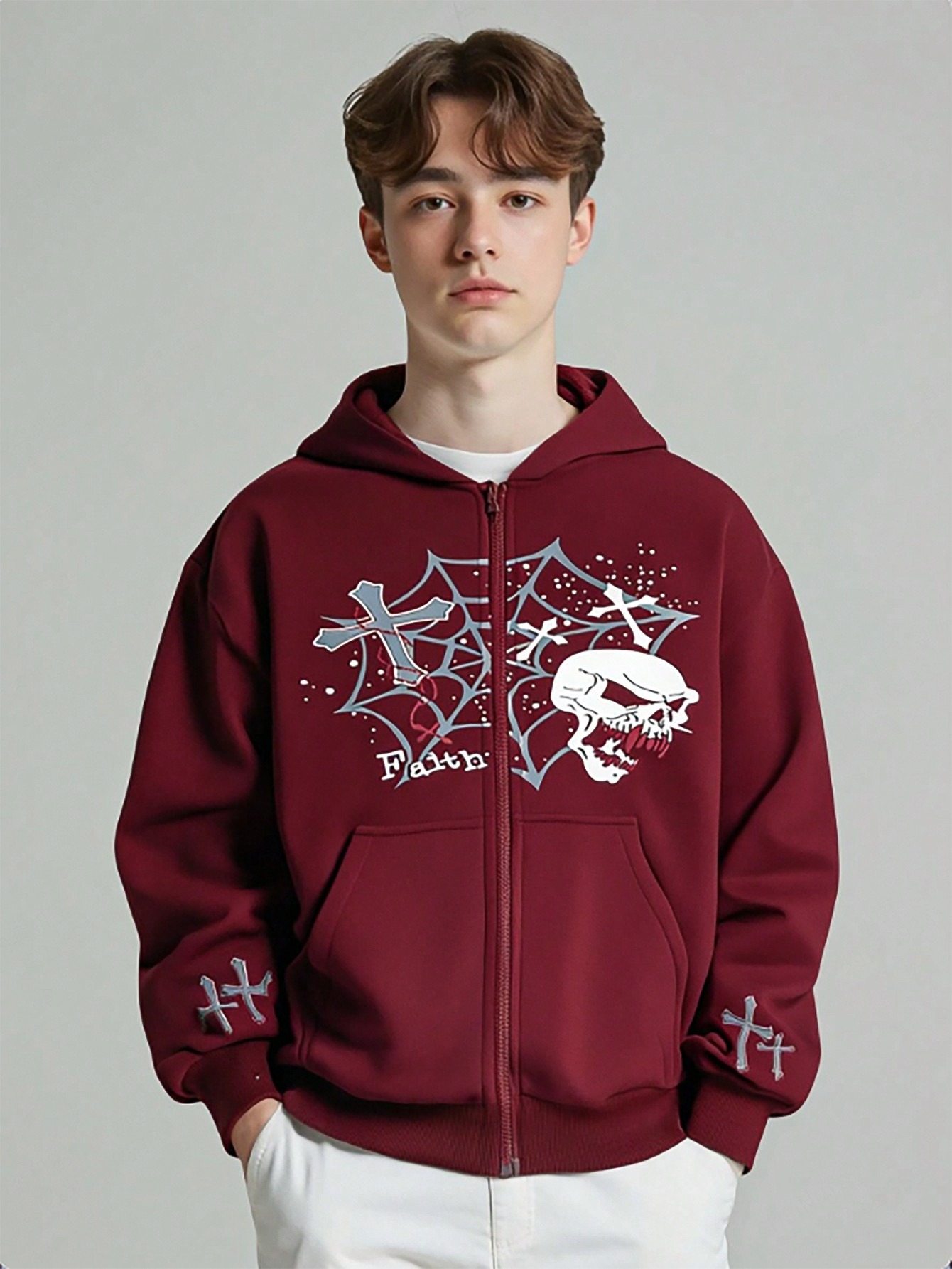 Oversized Boys' Hooded Sweatshirt