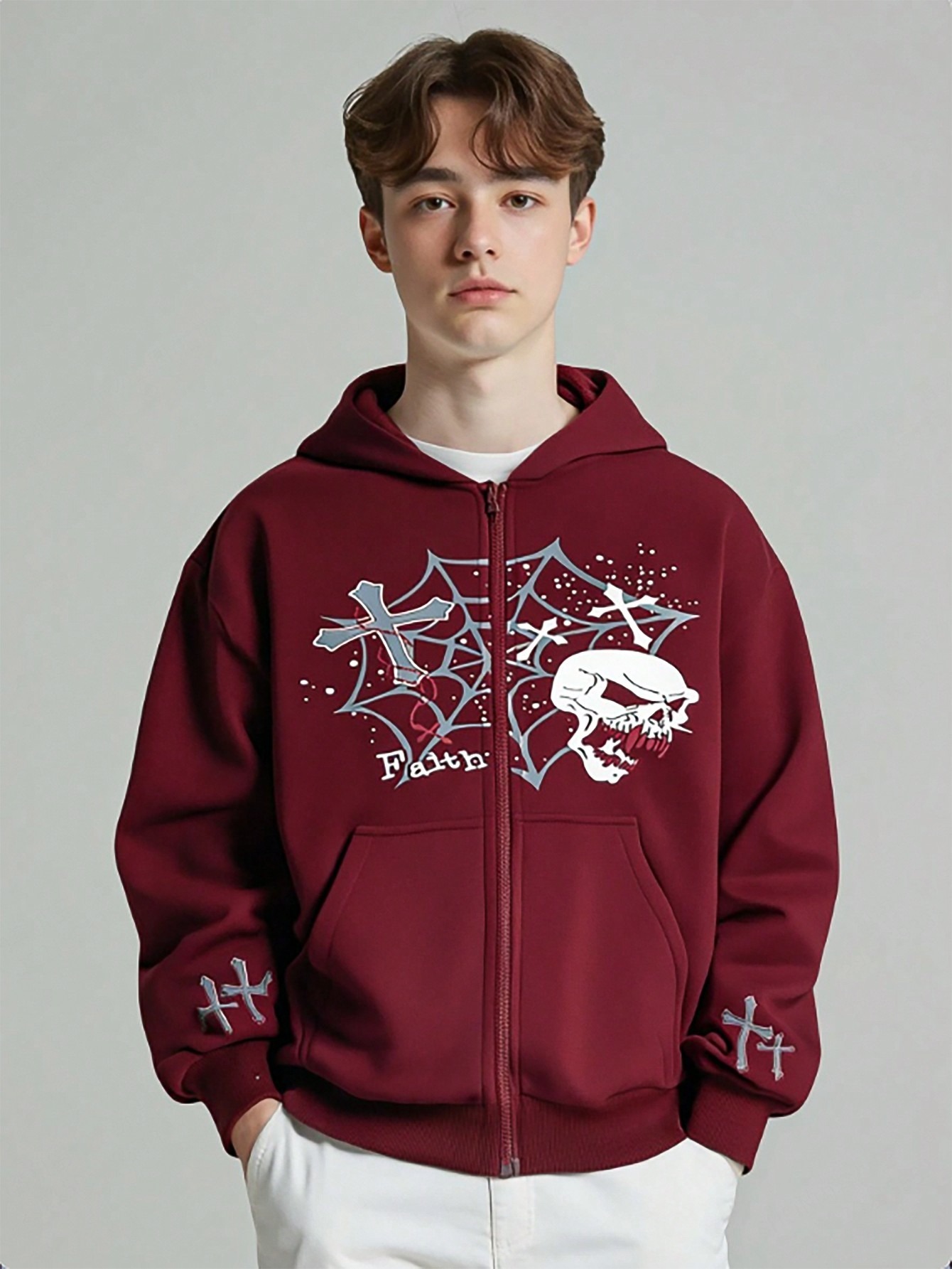 Oversized Boys' Hooded Sweatshirt