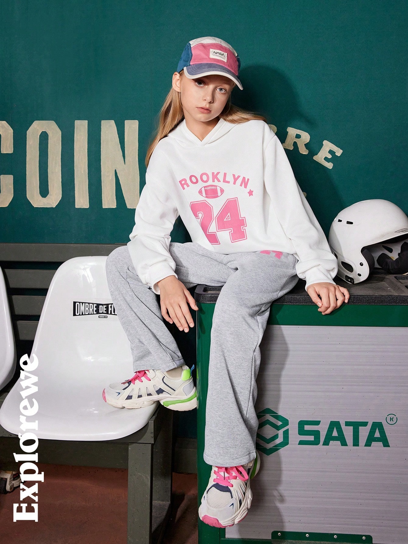 Girls' (Large) Hooded Sweatshirt Set