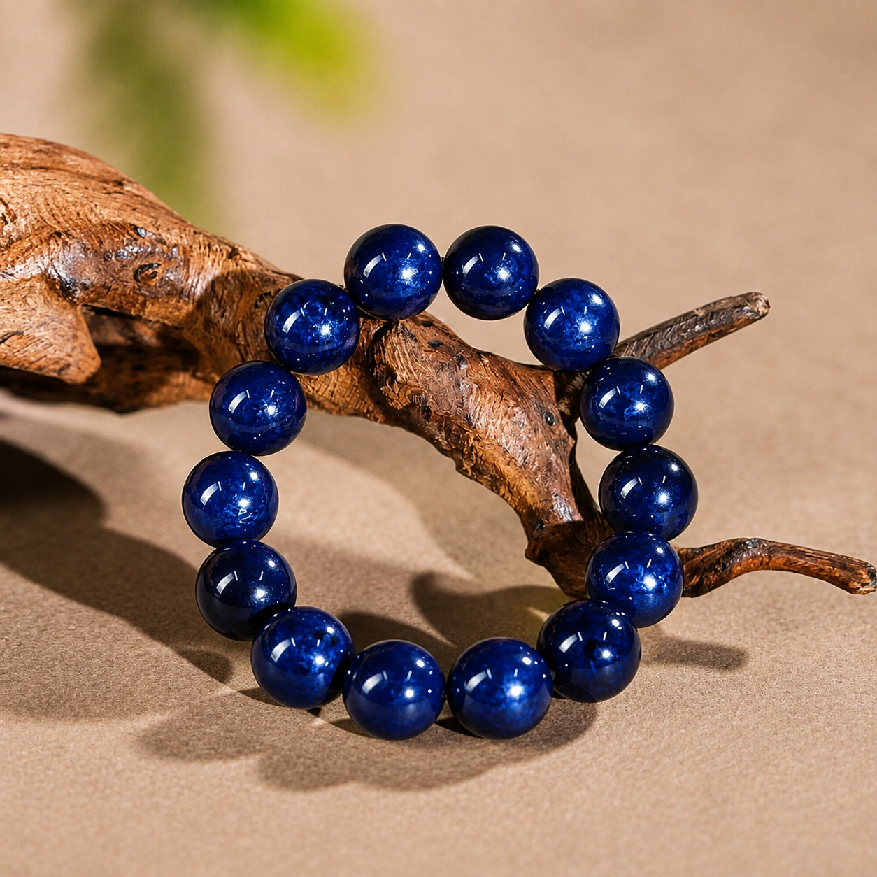 Heritage Lacquer Blue Bracelet – Handmade Traditional Lacquer Beaded Bracelet