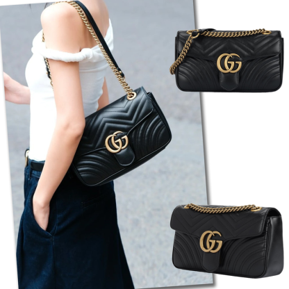 【GUCCI】GGマーモント キルティング スモール ショルダーバッグ