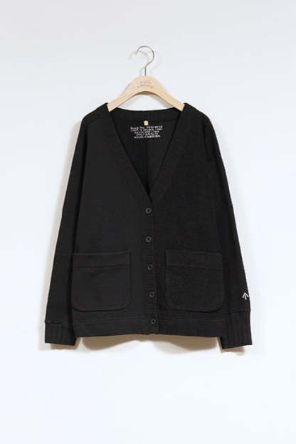 WOMAN /混紡ニットカーディガン / BLACK