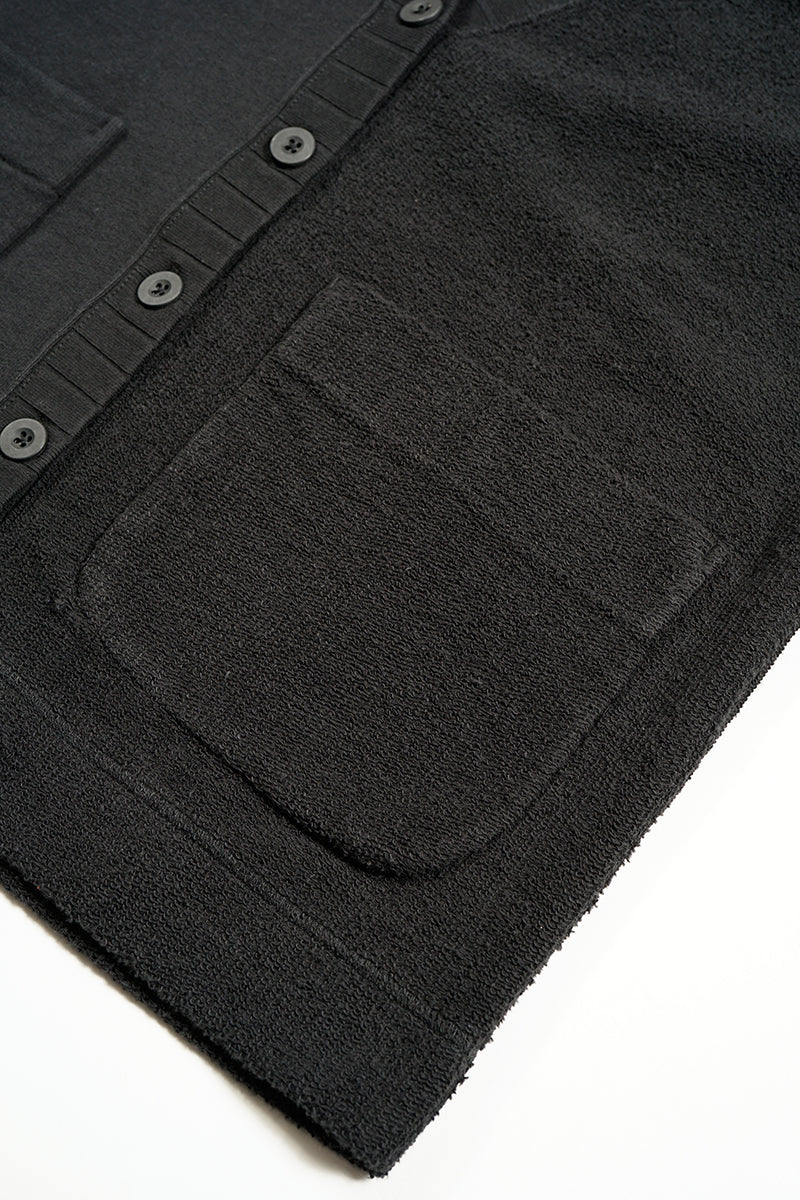 WOMAN /混紡ニットカーディガン / BLACK