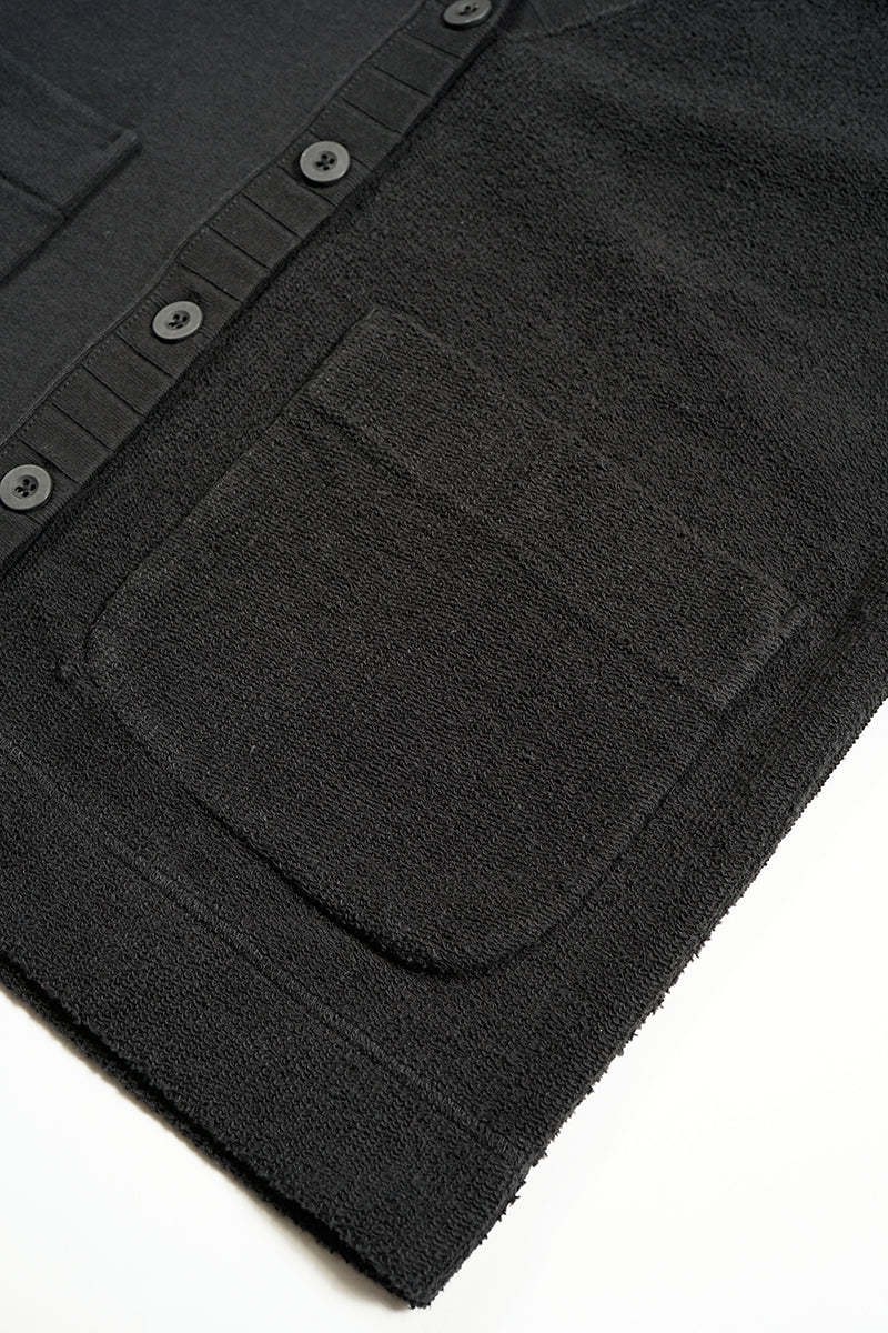 WOMAN /混紡ニットカーディガン / BLACK