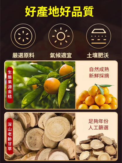 【止咳潤肺小點心】冰糖甘草金桔
