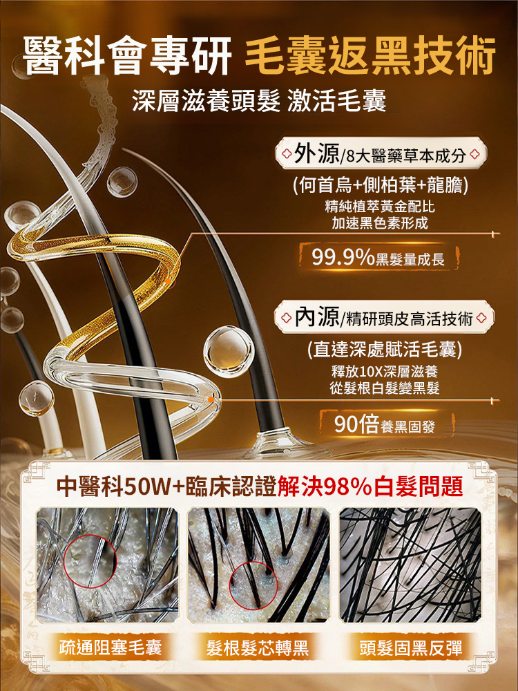 【7天根根自然黑】草本黑髮精華液